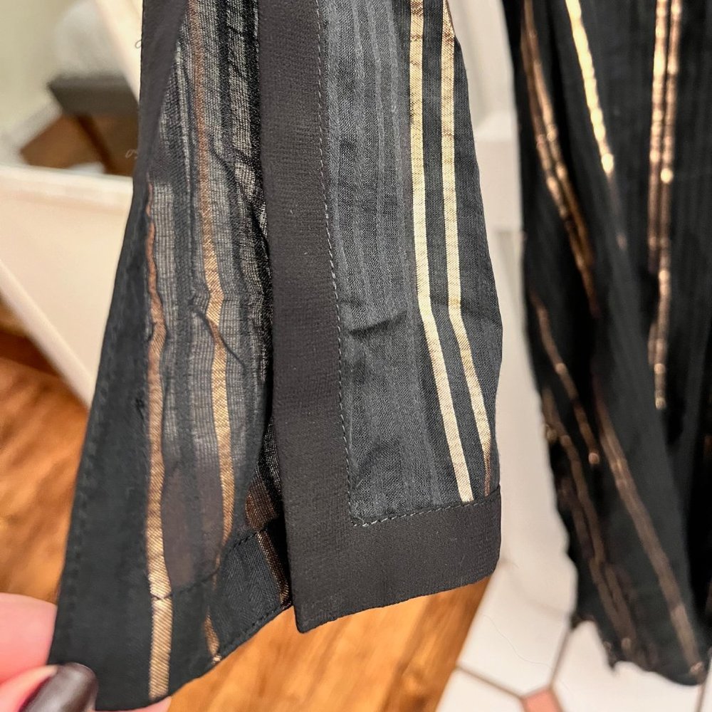 BCBGMaxAzria Black and Brown Striped Maxi Dress - Picture 6 of 9